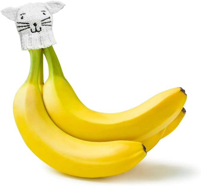 NANA HATS Banana Freshness Preserver, Keep Bananas Fresh Longer, Ideal for Organic Bananas, Innovative Banana Holder for Home Use, Extend Freshness of Your Fruit, AS SEEN ON SHARK TANK, Cat