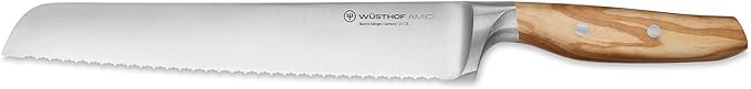 Wüsthof AMICI 9" Double Serrated Bread Knife, Tan
