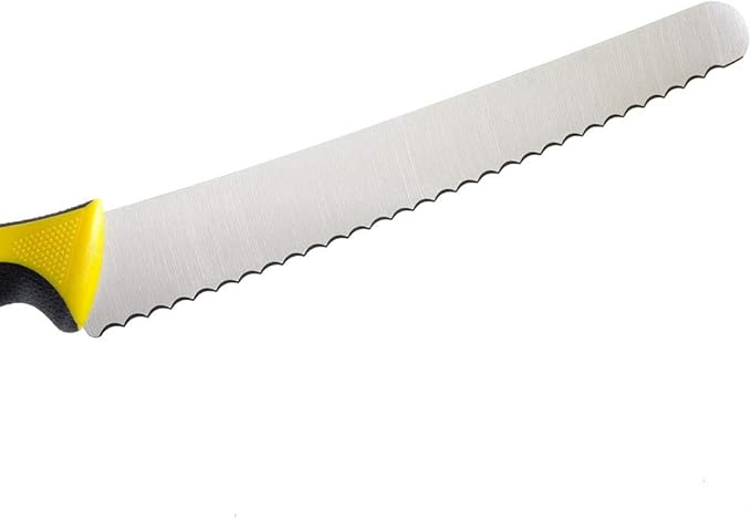 Mercer Culinary Millennia Colors Bread Knife, 10-Inch Wavy Edge Wide, Yellow