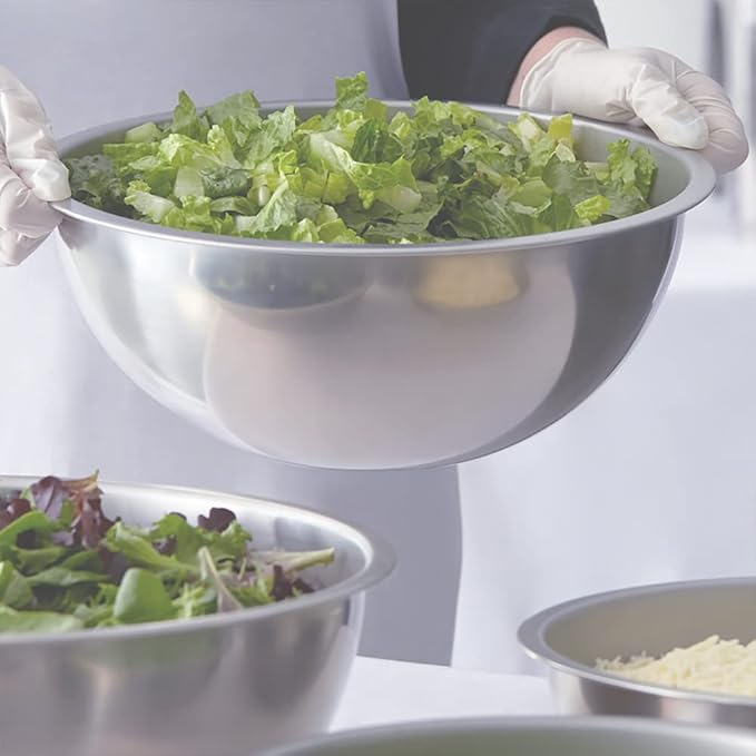 Betolla 8 Quart Heavy-Duty Stainless Steel Mixing Bowl – 22 Gauge (0.8 mm) Flat Base Prep Bowl with Curved Lip for Baking, Cooking & Food Prep