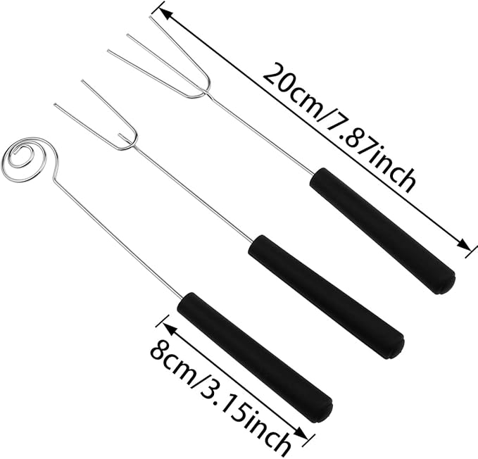 AYLIFU 6-piece Packs Stainless Steel Candy Dipping Tool Chocolate Dipping Fork Spoon Set Baking Supplies DIY Baking Decoration Tool set