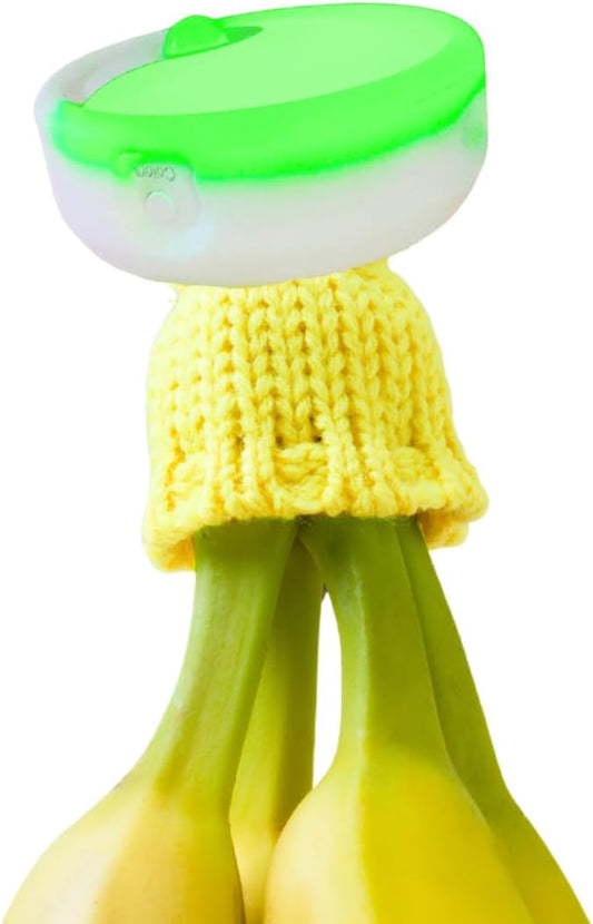 NANA HATS Banana Freshness Preserver, Keep Bananas Fresh Longer, Ideal for Organic Bananas, Innovative Banana Holder for Home Use, Extend Freshness of Your Fruit, AS SEEN ON SHARK TANK, Night Light