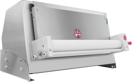 Pizza Dough Roller, 3-18" Automatic Dough Sheeter, 110V 450W Electric Pizza Press Making Rolling Machine - 1-5.5mm Thickness Adjustable for Making Fondant Cakes or Pizza Bases and Crusts