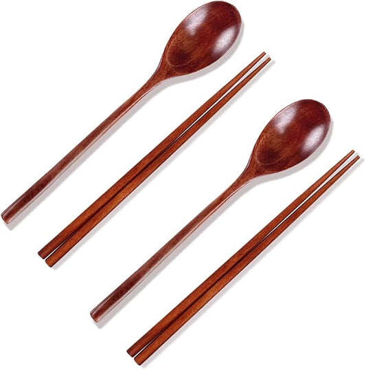 Woden Chopsticks Spoon Set 2pcs