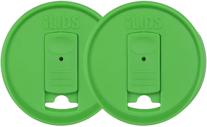 Mason Jar Drink Lid, Regular Mouth, Grass Green, Pack of 2