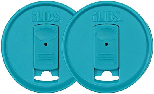 Mason Jar Drink Lid, Regular Mouth, Aqua Blue, Pack of 2