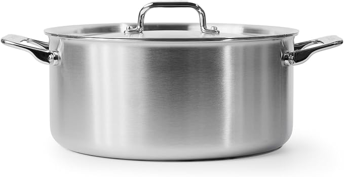 Misen 6.75 QT Stainless Steel Stock Pot with Lid - Stew & Soup Pot with Handles - Large Pot for Cooking