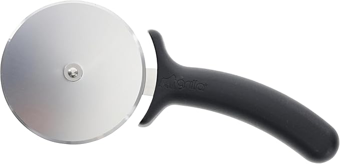 Grilla Pizza Cutter 4" Stainless Steel Blade with Ergonomic Handle and Finger Safety Guard for Pizza Slicing and Cutting