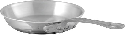 Mauviel M'Cook SB 5-Ply Stainless Steel Frying Pan With Brushed Cast Stainless Steel Handle,10.2-in, Made In France