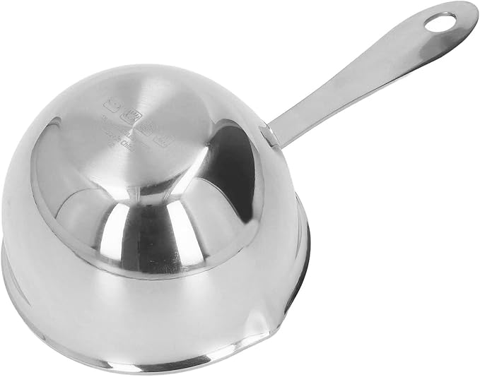 Butter Warmer Pot, 0.8 Quart Milk Warmer Pot with Dual Pour Spouts,Stainless Steel Chocolate Melting Pot,Multifunctional Sauce Pan,for Stove Top, Coffee Tea Soup Warming