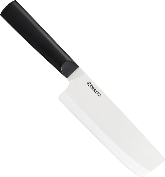 KYOCERA INNOVATIONwhite 6" Ceramic Nakiri Knife - White Z212 Blade with Non-Slip Black Handle