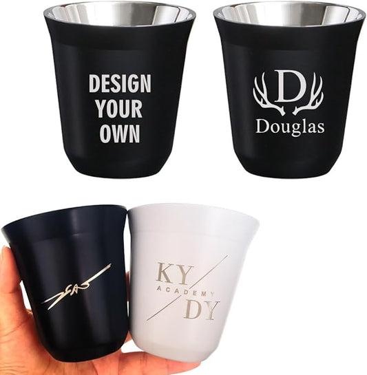 3 Pack 80ml Cups for Toddlers Kids, SS Double Wall Insulated Tumblers, Espresso Cups Mugs, Custom Drinking cup for Party Camping Outdoor