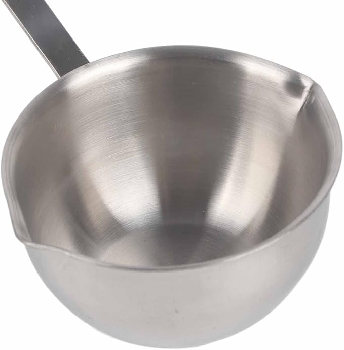 Buer Warmer Pot, 10ML, Silver, Compact, Stainless Steel, Ceramic Finish, No Lid, Suitable for Stovetop, Max 150g, Includes 1 x Buer Warmer Pot