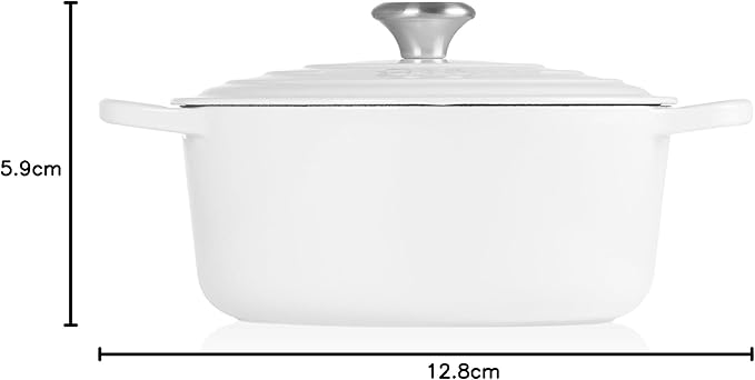 Le Creuset Enameled Cast Iron Signature Round Dutch Oven, 5.5 qt., White