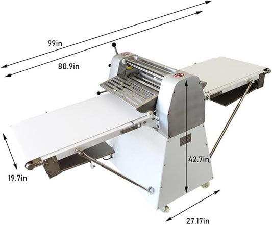 Commercial Dough Sheeter, Reversible Roller Dough Press Machine, Vertical Commercial Danish Pastry Machine Bread, egg tarts, pizza, 220V