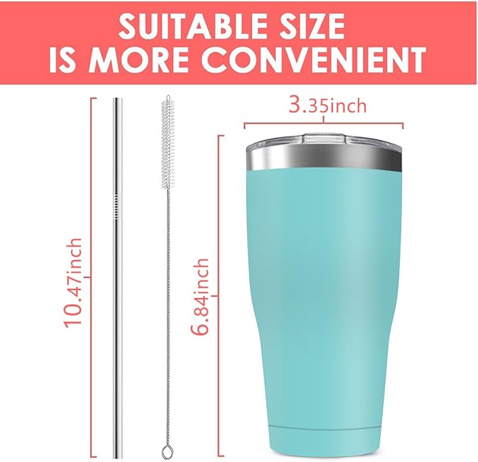 6 Pack 20oz Stainless Steel Tumblers Bulk Reusable Travel Mugs with Lid, Double Wall Powder Coated Coffe Cup for Home, Office, Outdoor Suitable for Vehicle Cup Holders