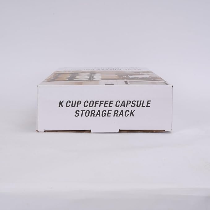 Coffee Pod Carousel Compatible with K-Cup Pods, K Cup Holder Holds 40 Coffee Capsule, New Modern Design for Kitchen Office Countertop or Coffees Station Organizer, Detachable (Black)