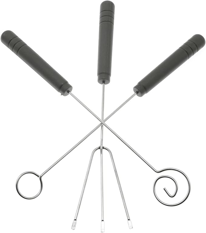 Maxmoral 3PCS Candy Dipping Tools Chocolate Dipping Fork Spoons Set, Culinary Decorating Spoons and Candy Dipping Tools for Decorative Plates Chef Art Pencil Chef Spoon