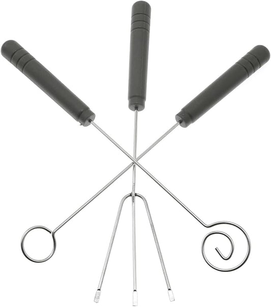Maxmoral 3PCS Candy Dipping Tools Chocolate Dipping Fork Spoons Set, Culinary Decorating Spoons and Candy Dipping Tools for Decorative Plates Chef Art Pencil Chef Spoon