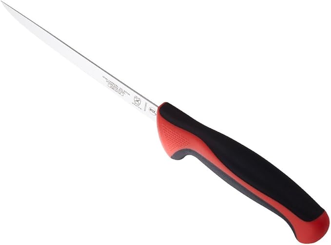 Mercer Culinary Millennia Color Handle Cutlery 6" Narrow Boning Knife Red