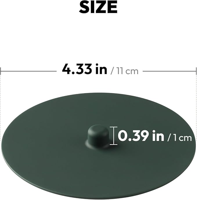 Carrotez 2 Pack Silicone Cup Cover Lids, 4.3 Inch Mug Covers, Reusable Silicone Coffee and Tea Cup Lids - Green