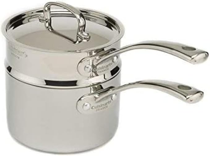 Cuisinart French Classic Tri-Ply Stainless 3-Piece Saucepan and Double Boiler Set