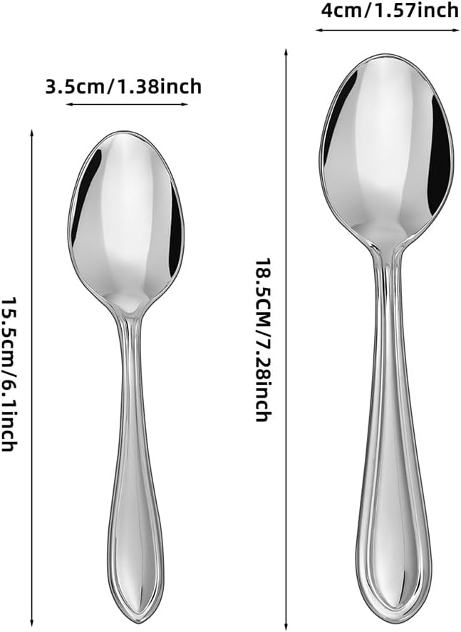 30 Piece Silverware Set,Stainless Steel Flatware Set Service for 6,18/0 Rust-Proof Utensils Cutlery Set with Forks & Spoons,Mirror Polished Dishwasher Safe-Home Kitchen Eating Tableware (30)