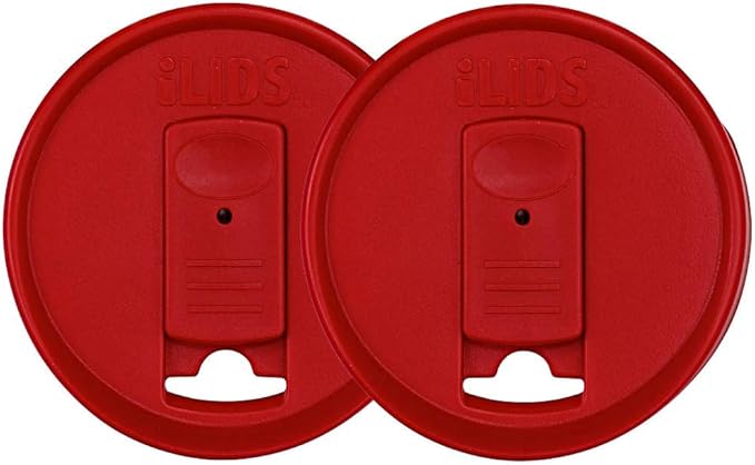 Mason Jar Drink Lid, Regular Mouth, Red, Pack of 2