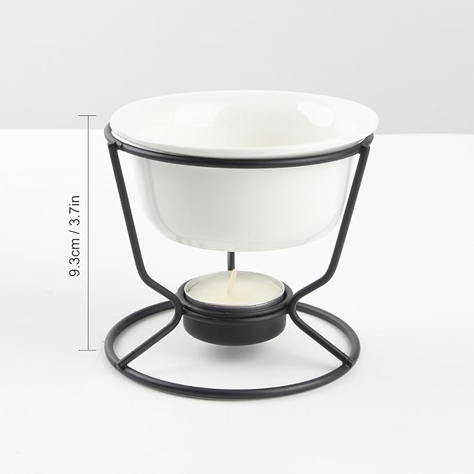 4Pcs Ceramic Butter Warmers for Seafood, 5oz Fondue Pot Set for Chocolate Butter Cheese, Ceramic Bowl for Food Crab Lobster, Suitable for Dishwasher Microwave Oven, Round