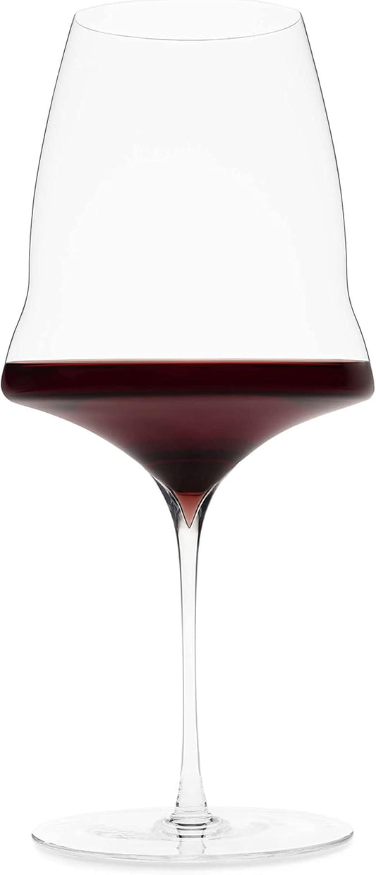 Josephinenhütte® JOSEPHINE N° 3 Red Wine Glasses [THE GLASS FOR CONNOISSEURS] – handcrafted & mouth-blown – set of 6 for full-bodied red wine – functional design for intense aroma
