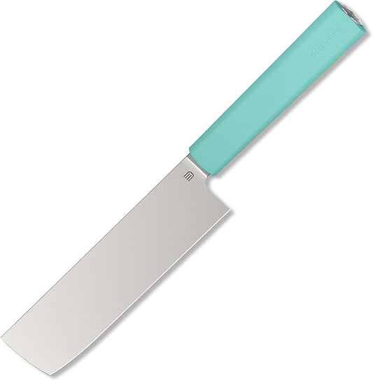 6 Inch Nakiri Knife, AR-RPM9 Steel & Replaceable Handle, Multipurpose Meat Cleaver Vegetable Chef Knife with Oak Sheath, Gift for Home Chefs
