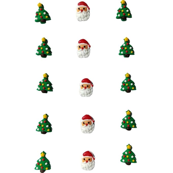 Christmas Sprinkles Icing Decoration for Cupcake Decorating, Christmas Tree Cake Decoration, Edible Santa Claus Cake Cupcake Topper for Baking Cookie Ice Cream Candy Decoration
