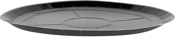 Restaurantware-Eco Pie 18 Inch Paper Pizza Trays, 50 Round Pizza Pans - Oven-Ready, Microwavable, Black Paper Pan For Large-Sized Pizzas, For Baking, Cooking, Bread, Meat, Or Pies