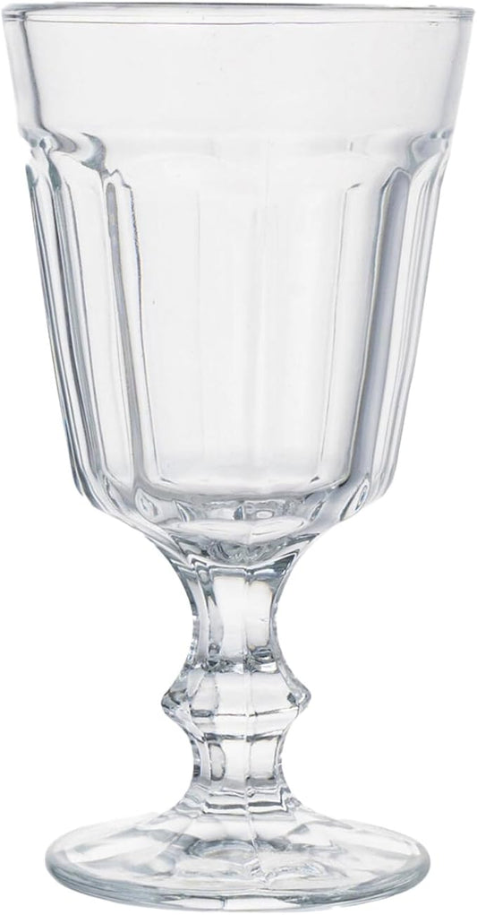 Beille Set of 6 Clear Classic Goblet Water Glasses Home Decor Glassware, 7.43oz