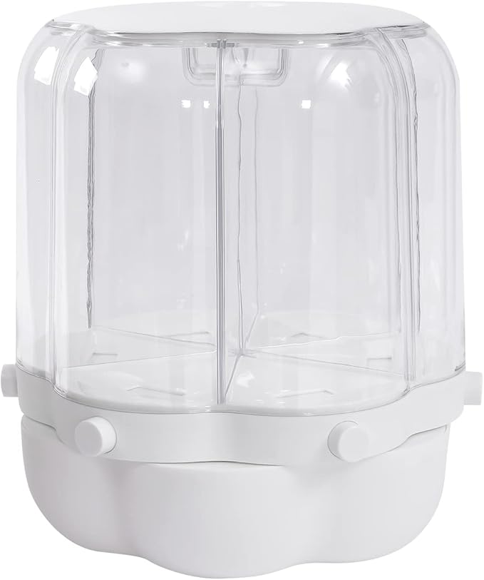 360° Rotatable Cereal Dispenser, One-Click Rice Output, Visible Round Multigrain Tank Cup Dry Rice Container Food Dispenser Sealed Grains Cans Grain Storage Tank for Storage Small Beans(Style 5)