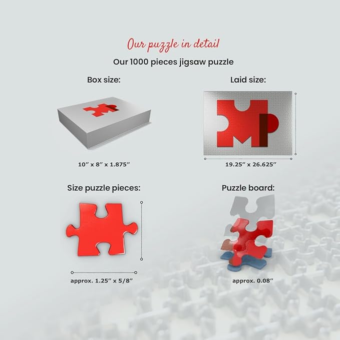 MyPuzzle Skyline of The Old City at The Western Wall and The Temple Mount in Jerusalem Israel - Premium 1000 Piece Jigsaw Puzzle for Adults