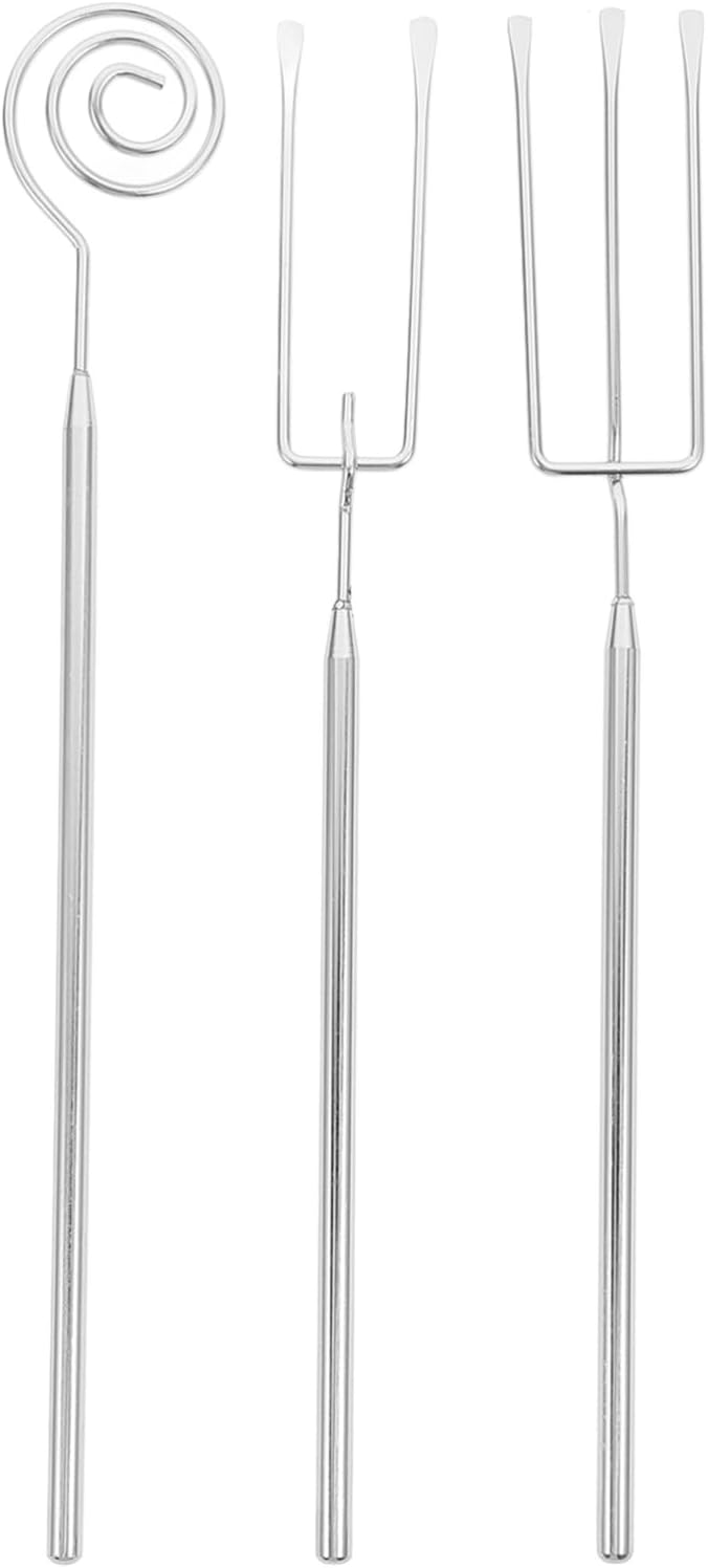 3Pcs Chocolate Dipping Tools, Stainless Steel Candy Dipping Tools Set, Baking Supplies Stainless Steel Fondue Fork, Cooking Tool Set Dishwasher Safe