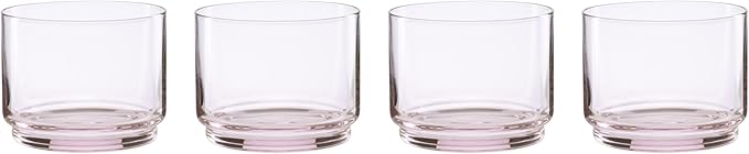 Lenox 897837 Tuscany Classics Stackable Short Glasses, Set Of 4, Blush