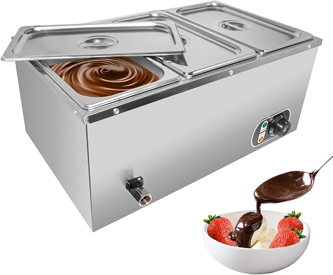 ALDKitchen Bain Marie Food Warmer | Electric Steam Buffet Warmer | 110V (3 tanks)