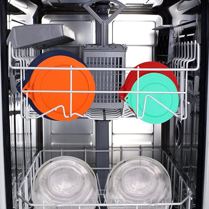 Sophico Round Silicone Storage Cover Lids Replacement for Anchor Hocking and Pyrex Glass Bowls (Container not Included) (4 Size, 8 Pack)