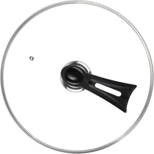 12.5 Inch Pan Lid, Universal Pot Lid, Support Vertical Placement, 4mm Clear Tempered Glass, Compatible with Dishwasher and Ovens