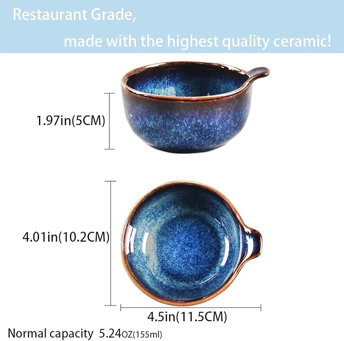 Ceramics Au Gratin baking Dishes Set of 6, Baking Tray Bake ware, 5.2 oz Ramekins, for Pie Pan, Appetizer, Tart, Dessert, Quiche, Oven Small dish, individual dishes