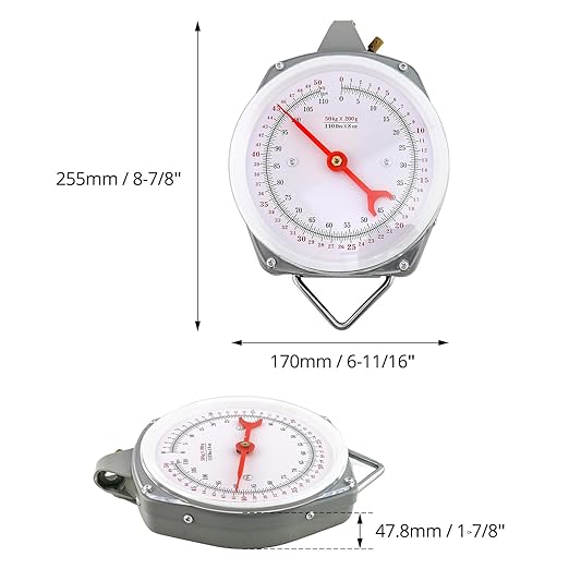QWORK 2 Pack Precision Hanging Scale, 110lbs / 50kg Capacity, Dual Unit, Heavy Duty