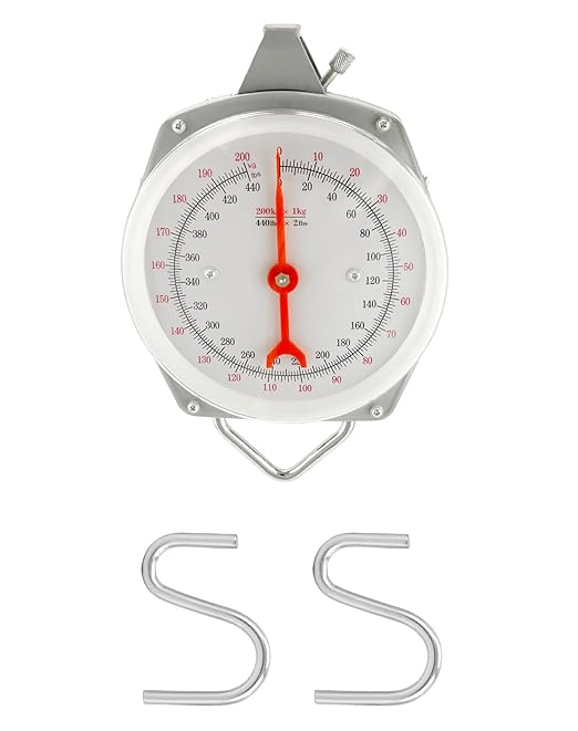 QWORK Precision Hanging Scale, 440lbs / 200kg Capacity, Dual Unit, Heavy Duty