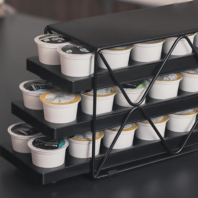 3 Tier Coffee Pod Holder for KCup Organizer Save Space Countertop Kitchen(30 Pods )