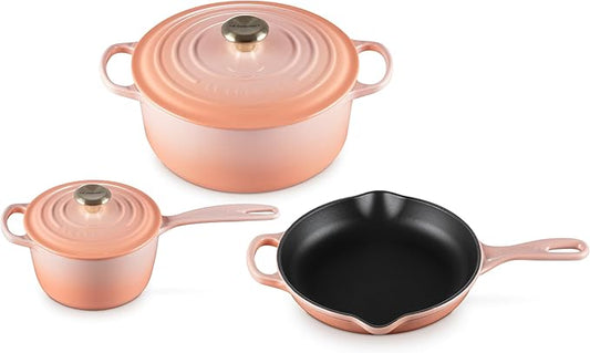 Le Creuset Enameled Cast Iron Signature Cookware Set, 5 pc., Peche