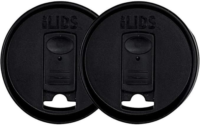 Mason Jar Drink Lid, Regular Mouth, Black, Pack of 2