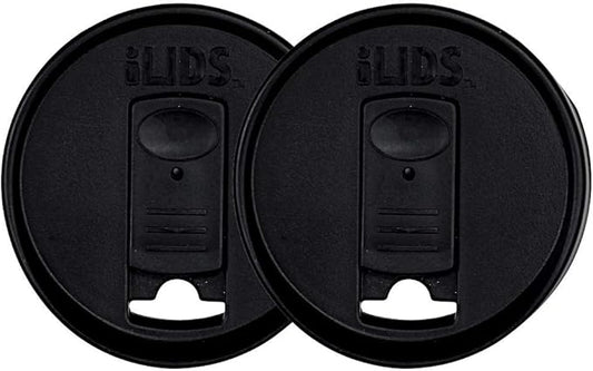 Mason Jar Drink Lid, Regular Mouth, Black, Pack of 2