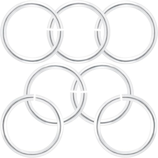 8pcs Jump Rings for Jewelry Making, 925 Sterling Silver Split Jump Ring, 4mm Double Loops Small Key Rings Open Connector Closures for Necklace Bracelets Jewelry Marking