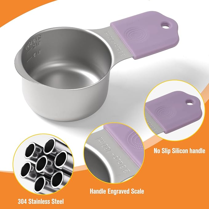 16 Sets of Measuring Spoons, 304 Stainless Steel Measuring Cups and Spoons Set With Leveles For Cooking & Baking (Colorful)